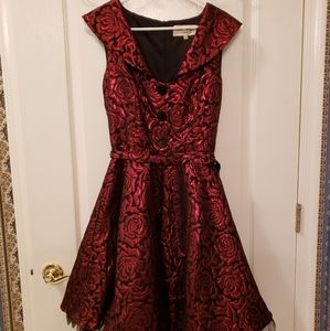 Bettie Page by Tatyana Red Rose Party Dress